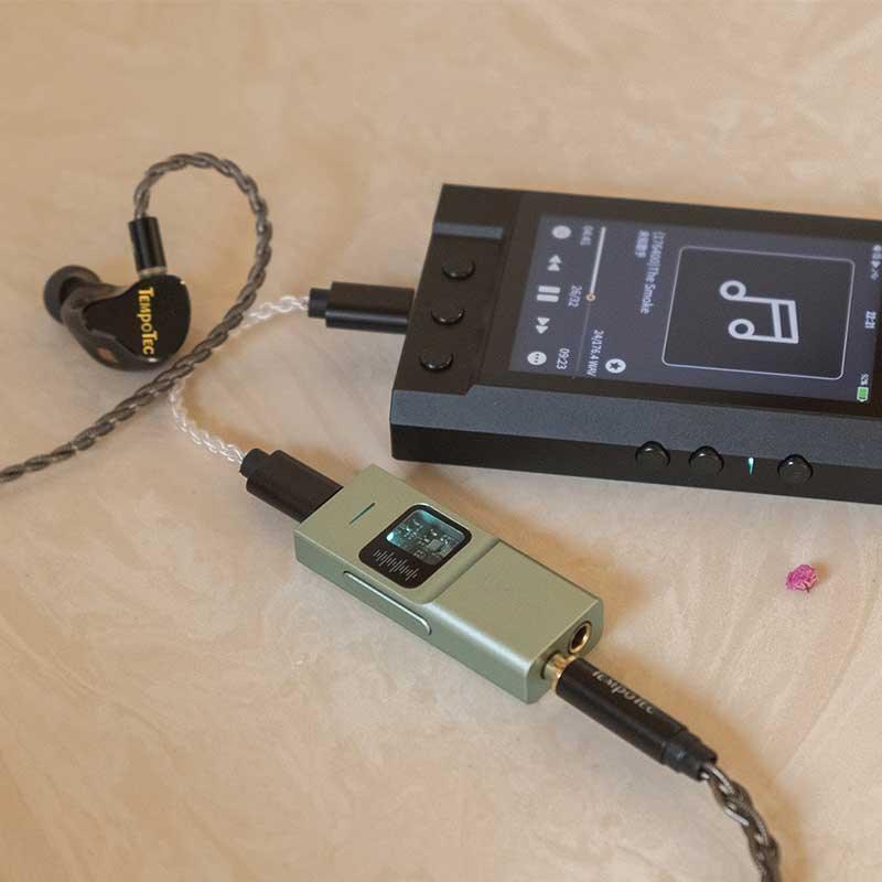 TempoTec Sonata BHD Pro - Dongle DAC USB-C Haut De Gamme Avec Sortie 4.4mm Équilibrée + 3.5mm, PCM 384kHz, DSD256, MQA 8x - Gris